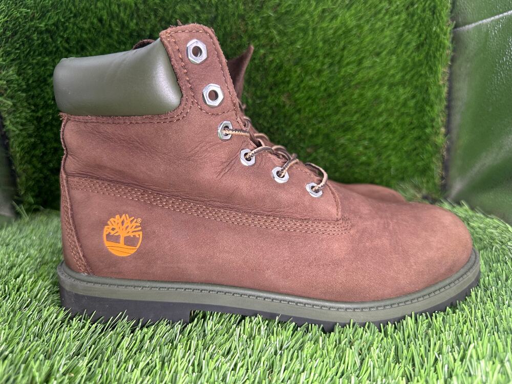 Timberland TB0A5TC7931 Ankle Boot Boys 7 Brown Leather Waterproof Lace-Up Travel